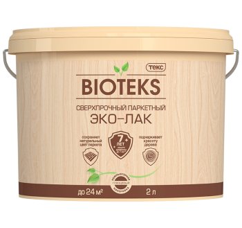 Лак Текс BIOTEKS паркетный бесцветный 2 л полуматовый